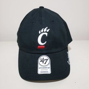 '47 Cincinnati Bearcats Clean Up Women's Adjustable Strapback Hat Cap Black New